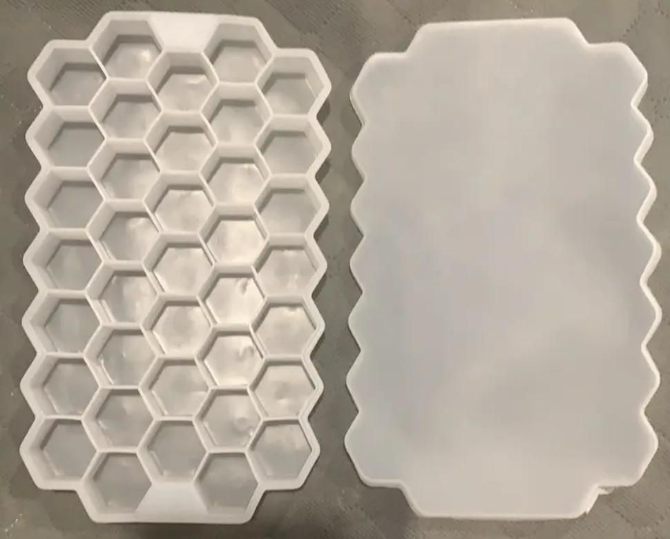 Honeycomb Ice Cube Tray — Large Capacity Silicone Mould (Pack of 2)