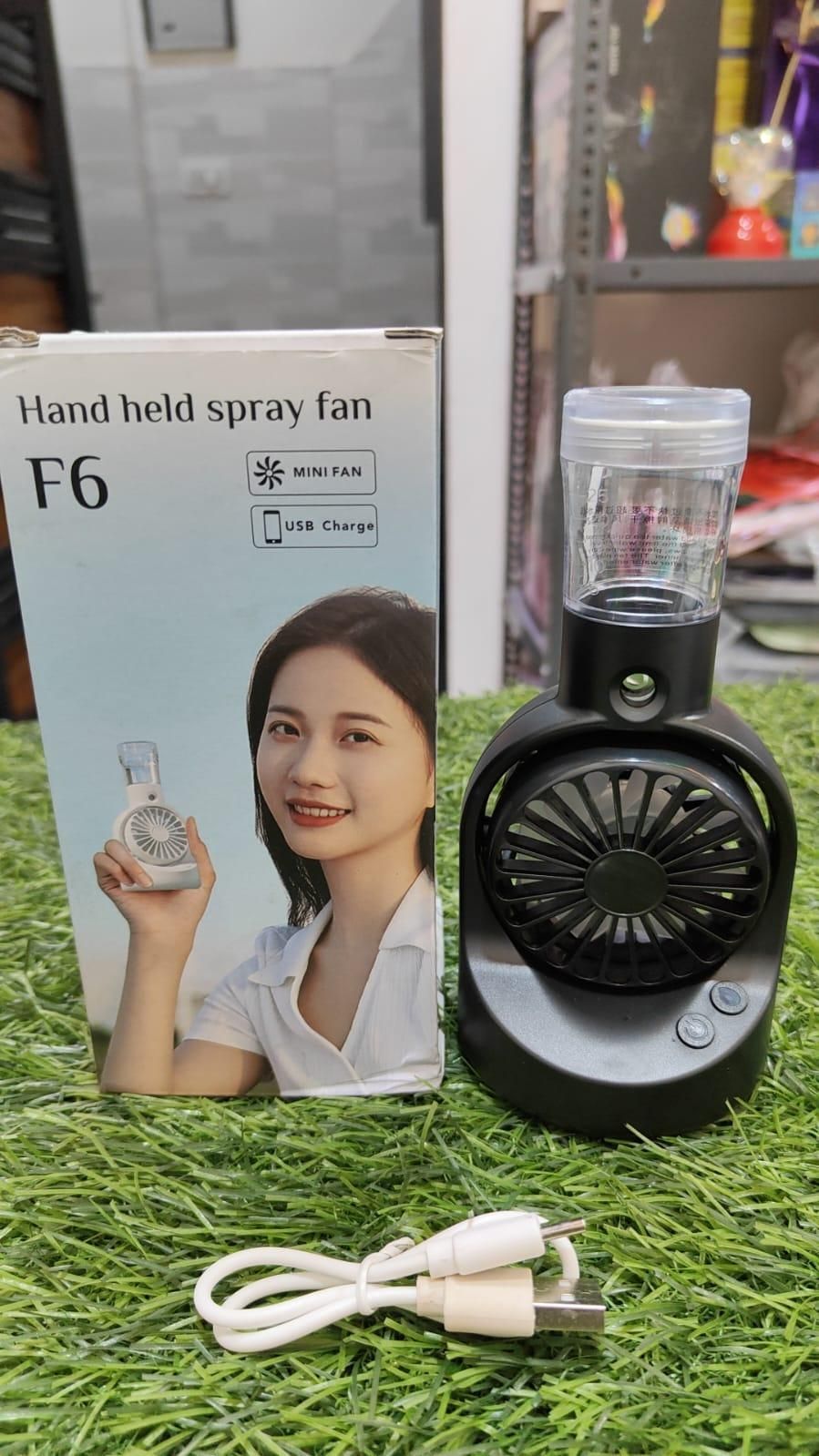 Portable Rechargeable Handheld Spray Misting Fan — 3 in 1 Cooling