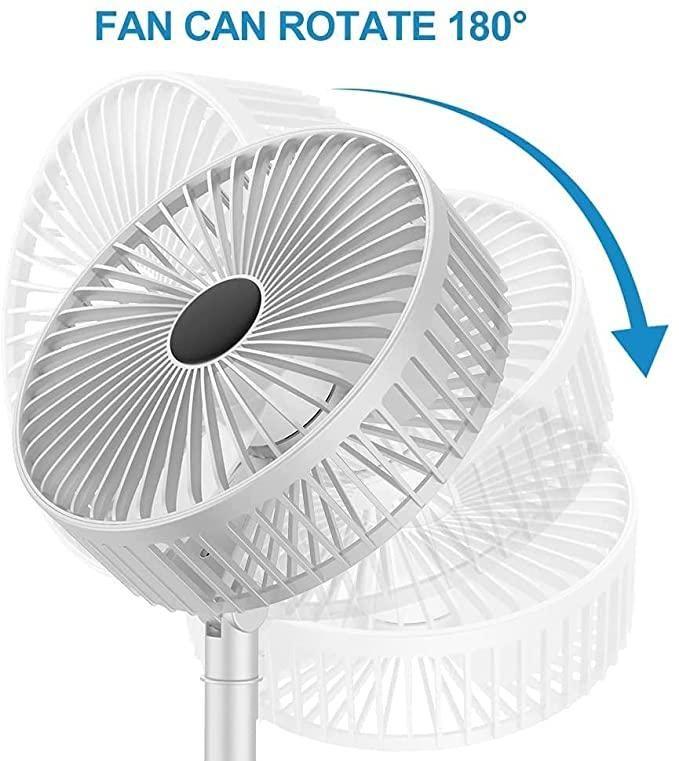 Foldable Portable Desk Fan — Adjustable Height, Rechargeable USB