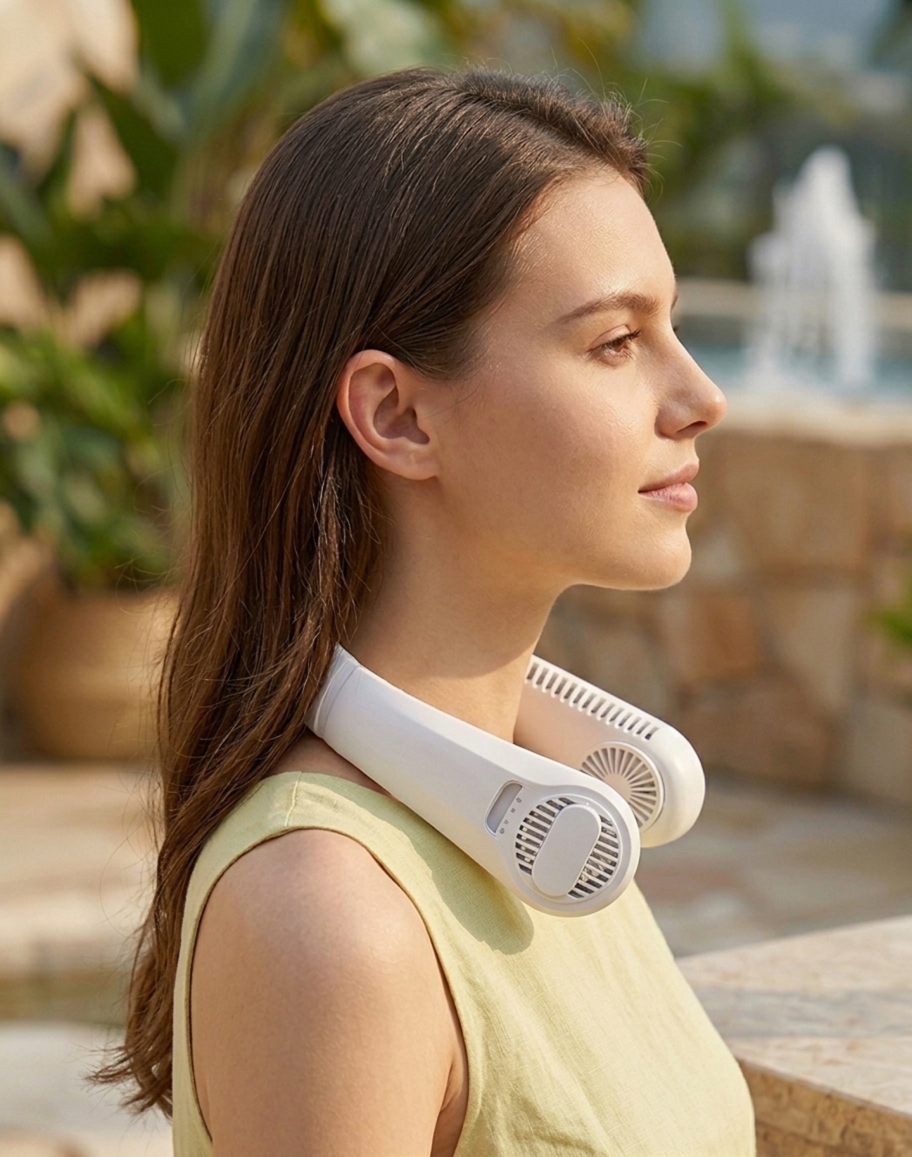 Portable Bladeless Neck Fan — Rechargeable, Hands-Free Cooling