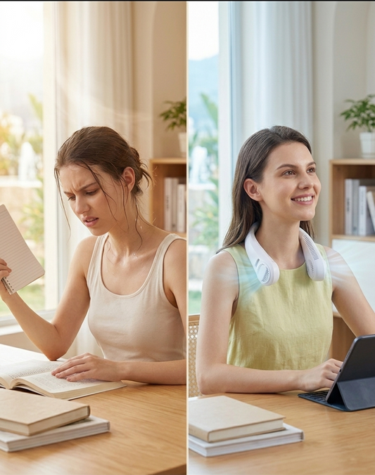 Portable Bladeless Neck Fan — Rechargeable, Hands-Free Cooling